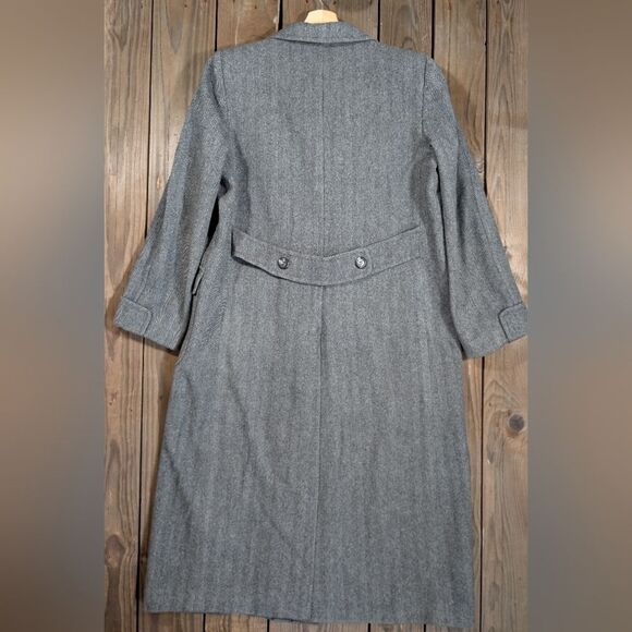 David Baker Double-Breasted Pea Coat Wool L - Picture 3 of 10